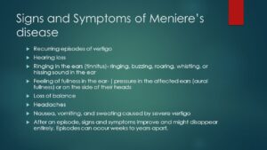 Signs of Menieres Disease